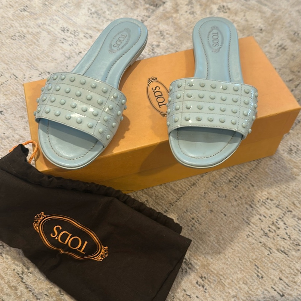 Tod’s light blue slippers size 37 EU